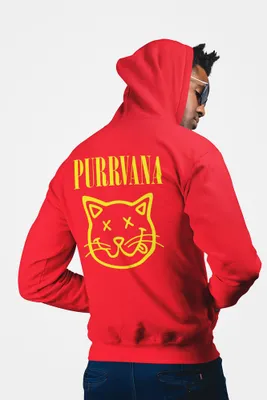 Produktbild von D&B Uni Hoodie ZIPZN00009 Purrvana Rot-Größe XL