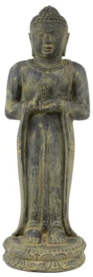 Produktbild von Buddha Figur Skulptur Stein Gartenfigur Lavasand Bali Buddha Gott Deko 50 cm