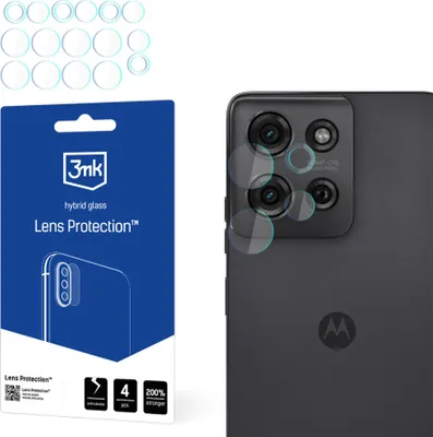 Obrázok produktu pre 3mk Hybrid Glass Lens Protection pre Motorola Moto G75 Objektív fotoaparátu 0,16 mm 6H (4 ks)