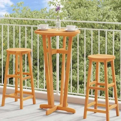 Produktbild von Garten-Bartisch aus massivem Akazienholz, Ø60x105 cm