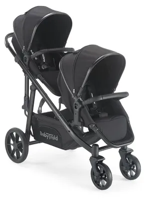 Immagine prodotto di BabyTrold Nuuk Black: passeggino gemellare per due bambini, flessibile, compatto, dal design di alta qualità