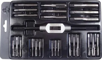 Produktbild von Gewindeschneidsatz MINI-C2, metrisch M3-M12, inkl. verstellbarem Schraubendreher, Werkzeugstahllegierung, 260x150x15 mm
