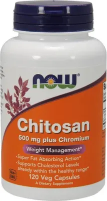 Produktbild von NOW Foods Chitosan mit Chrom, 500 mg, 120 Kapseln 1161