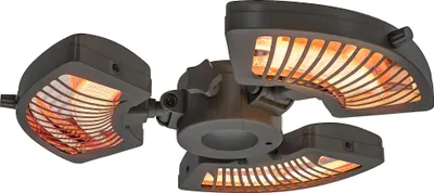 Obrázek produktu pro Terasový ohřívač – elektrický sálavý ohřívač – 2400 W – 3 stupně ohřevu – Ø55 x 8 cm – pro venkovní použití – černý