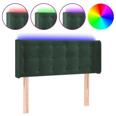 Produktbild von vidaXL LED Kopfteil Dunkelgrün 83x16x78/88 cm Samt
