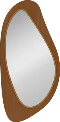 Immagine prodotto di Specchio da parete con cornice in legno di pino impiallacciato, 91,5 x 45 cm