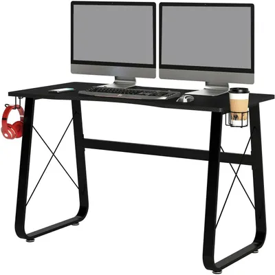 Produktbild von Gaming Computertisch Gamer Tisch Racing Carbon Optik Schwarz GT-013/8396
