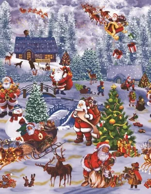 Produktbild von Wachstuch Weihnachten Winter abwischbar Wachstuchtischdecke 140 x 220 cm - 25563 - Winterland