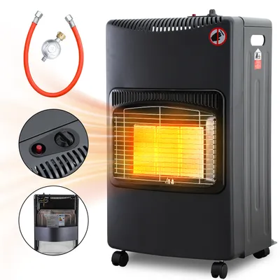 Image de TolleTour Chauffage à gaz 4.2 KW Chauffage à gaz incl. régulateur de pression + tuyau | Poêle à gaz Poêle à gaz céramique avec 3 niveaux | Chauffage à gaz infrarouge Chauffage radiant pour bouteilles de butane ou de propane jusqu'à 10 kg