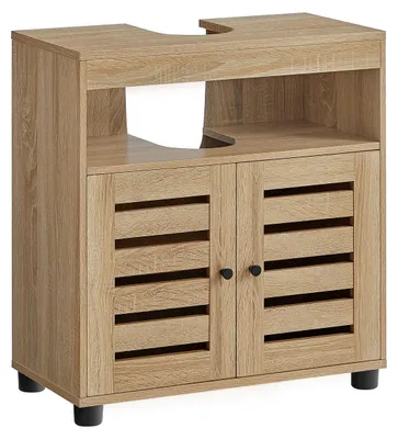 Produktbild von Waschbeckenunterschrank Sonoma Eiche mit Jalousietüren