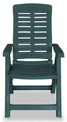Imagen del producto de vidaXL: 4 sillas plegables ajustables, de plástico, color verde