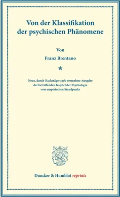 Produktbild von Von der Klassifikation der psychischen Phänomene