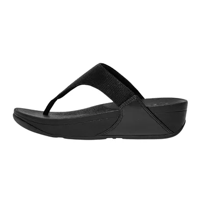 Produktbild von FitFlop Lulu Shimmerlux Toe-Post All Black Größe EU 42