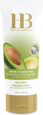 Image de Health&Beauty Crème Extra Riche à l'Avocat avec Minéraux de la Mer Morte, Aloe Vera & Vitamines E+C - pour peau sèche - 180ml