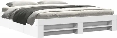 Obrázek produktu pro vidaXL Postel White 200x200 cm Dřevěný materiál