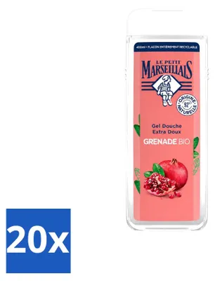 Produktbild von 20 x Le Petit Marseillais Bio Granatapfel Duschgel - 400 ml - Vorteilspackung - 20 Stücke