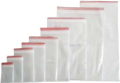 Image de Sachets en plastique à fermeture à pression - 100 pièces - 7 x 10 cm - avec fermeture à pression