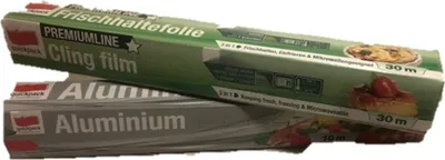 Produktbild von Folien-Set: Aluminiumfolie 10 m und Frischhaltefolie 30 m – ideal zum Grillen