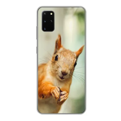 Produktbild von MuchoWow® Handyhülle Schutzhülle Hülle für Samsung Galaxy S20 Plus Eichhörnchen - Lustig - Nuss - Kinder - Jungen - Mädchen - Kind Silikon Softcase Handy Hülle - Hartschale