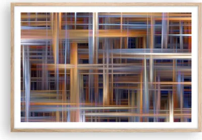 Produktbild von Gerahmtes Poster - Rahmen in heller Eiche - Abstraktion modern - 91,5x61 cm - Wand Bild - Wanddeko - Wandbilder - Wandposter - Bilderrahmen - Bilder - Kunstdruck - Wandbild - P2NAA91x61-3430