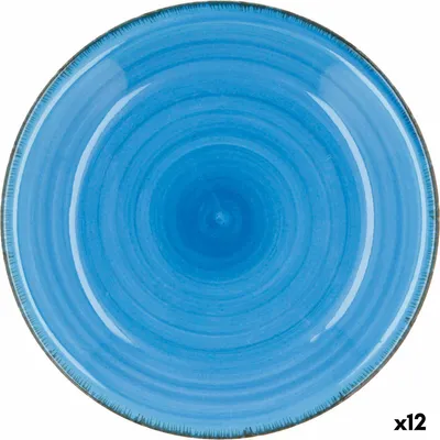 Image de Assiette creuse Quid Vita Bleu en céramique (ø 21,5 cm) (12 pièces)