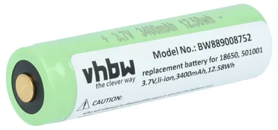 Produktbild von vhbw Akku kompatibel mit Fenix TK35, TK15 Taschenlampe Kopflampe (3400 mAh, 3,7 V, Li-Ion)