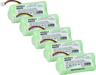 Produktbild von vhbw 5x Akku Ersatz für 82-67705-01, BTRY-LS42RAAOE-01 für Barcodescanner POS (800 mAh, 3,6 V, NiMH)
