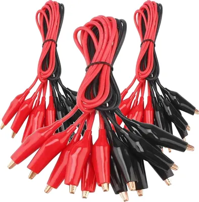 Produktbild von 30 Stück Krokodilklemmen mit Kabel Messleitungs-Set (50 cm)