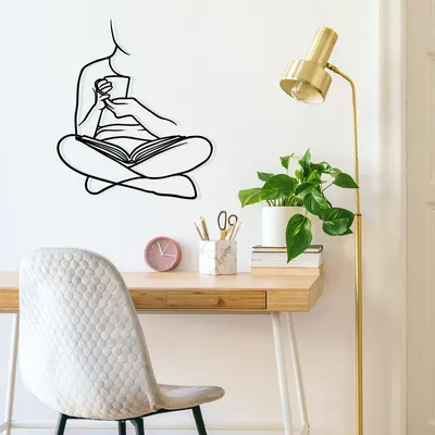 Image de Wallity, accessoire mural décoratif en métal, Alegria, noir, 100 % METAL, 44,5 x 52 cm