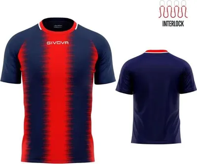Produktbild von Sport-T-Shirt Givova Stripe Blau-Rot Blau