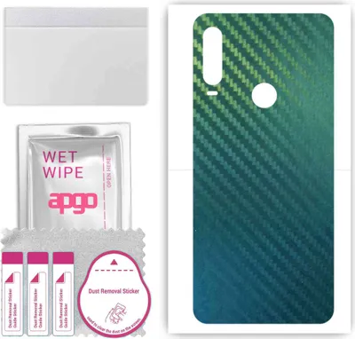 Produktbild von apgo Rückseite Schutzfolie, Skin, kompatibel mit TCL L10 Pro, Hinten Displayschutzfolie aus Vinylfolie, kratzfest, einfache Montage - Kohlenstoff-Chamäleon CAKA1