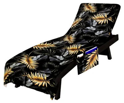 Produktbild von XXL Strandtuch 75x210 cm mit Tasche und Gummibändern - Schnelltrocknendes Badetuch für Strand, Pool, Garten, Urlaub und Camping - Weich und saugfähig