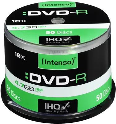 Produktbild von Intenso DVD-R 4,7 GB 16x Speed - 50stk Cake Box