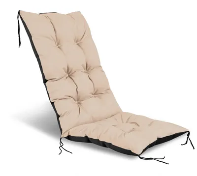 Zdjęcie produktu dla Poduszka ogrodowa 50x50x80 cm na krzesło wodoodporna beżowa