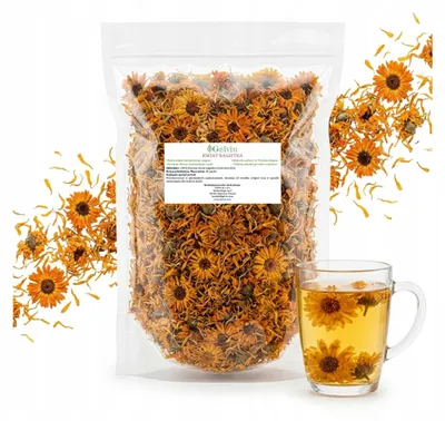 Produktbild von Getrocknete Ringelblumenblüten 1000g - Natürlicher Ringelblumentee