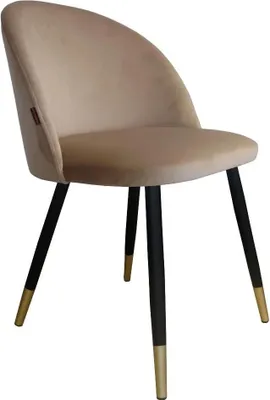 Zdjęcie produktu dla Krzesło CLAUDINE 1 VELVET GOLD beżowe