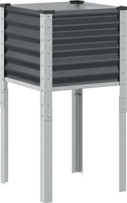Produktbild von Garten-Pflanzgefäß Anthrazit 45 x 45 x 88 cm Stahl