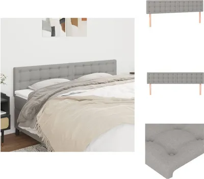 Immagine prodotto di vidaXL Testiere 2 pz. Tessuto grigio chiaro 90x5x78/88 cm - Testate e piedi
