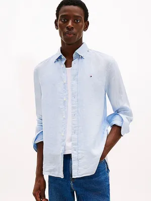 Zdjęcie produktu dla Koszula Tommy Hilfiger jasnoniebieska jednokolorowa regular fit