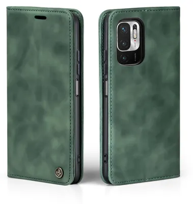 Produktbild von Handy Hülle für Xiaomi Redmi Note 10 5G Klapphülle Bookcase Flip Cover Handy Tasche Etui Farbe: Grün
