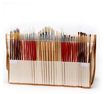 Produktbild von 36-teiliges Pinselset mit Leinwandhalter für Aquarell-, Öl- und Acrylmalerei