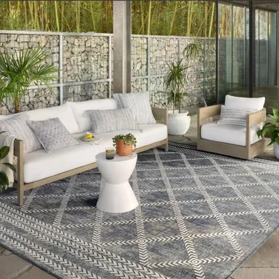 Image de Tapis d'extérieur, imperméable, résistant aux intempéries, résistant aux UV, antidérapant, dimensions : 200 x 300 cm
