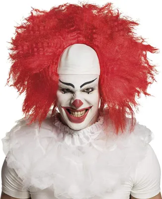Produktbild von Perücke Horror Clown Glatze Deluxe Rot