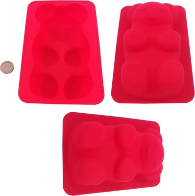 Produktbild von Siliconen Kuchenform Bären - ideal für Kuchen und Brot - Set von 3