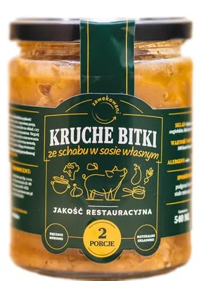 Zdjęcie produktu dla Kruche bitki ze schabu w sosie własnym 540 ml Zawekowani