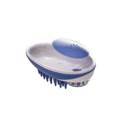 Image de M PETS Brosse 2 en 1 pour chiens et chats Rubeaz - 11,5 x 7,5 cm - Bleu