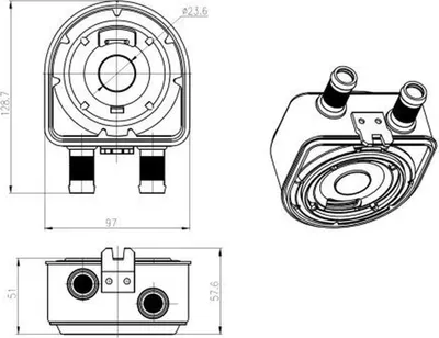 Obrázek produktu pro Ölkühler, Motoröl NRF 31836