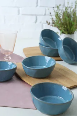 Produktbild von Hermia Concept, x 00019029, Vorspeisenschalen-Set (6-teilig), 100 % KERAMIK-STEINZEUG, Türkis, 12 x 18 x 12 cm