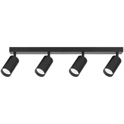 Produktbild von MasterLED Deckenleuchte Schwarz matt 4-flammig GU10 schwenkbar drehbar Deckenstrahler modern