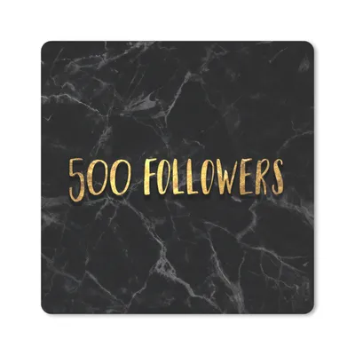 Produktbild von MuchoWow® Mauspad Mousepad Soziale Medien - Instagram - Gold - Marmor 20x20 cm - Mousepads - Maus Mat - Pad - Mausunterlage - Desk Mat - Bureauartikeln